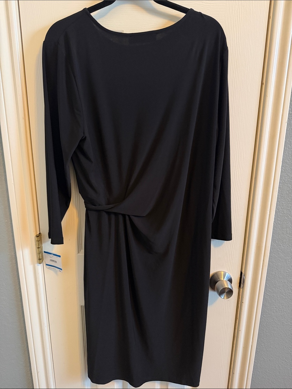 Kasper Black Midi Dress with Side Knot - Picture 5 of 6